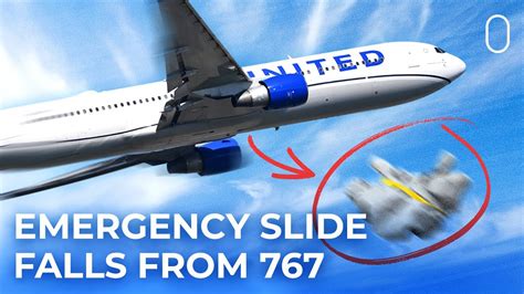 fall slides background|emergency slide falls from plane.